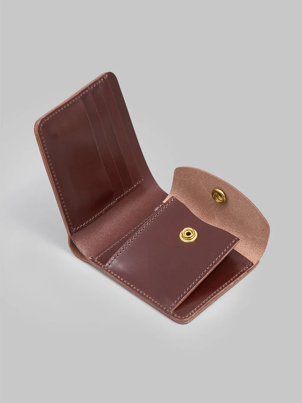 Kobashi Studio Leather Fold Wallet Brown