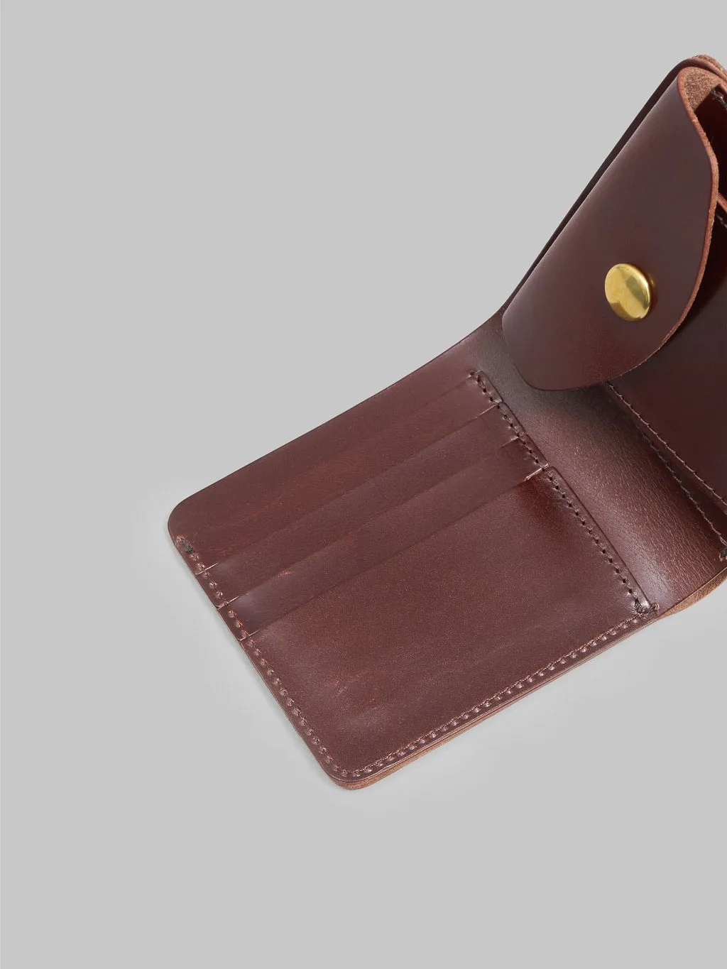 Kobashi Studio Leather Fold Wallet Brown