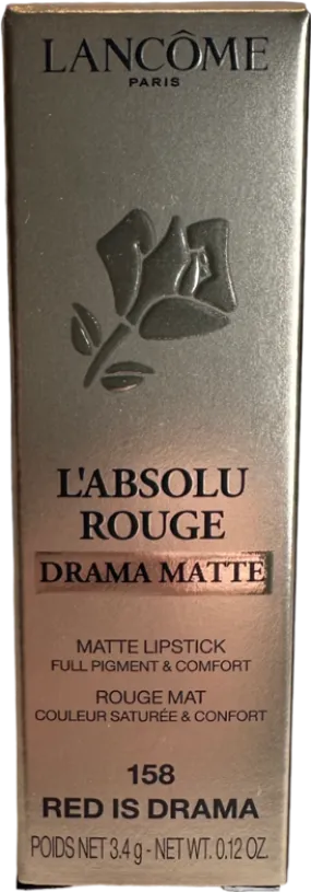 Lancome L'absolu Rouge Drama Matte 158 Red Is Drama 3.4g