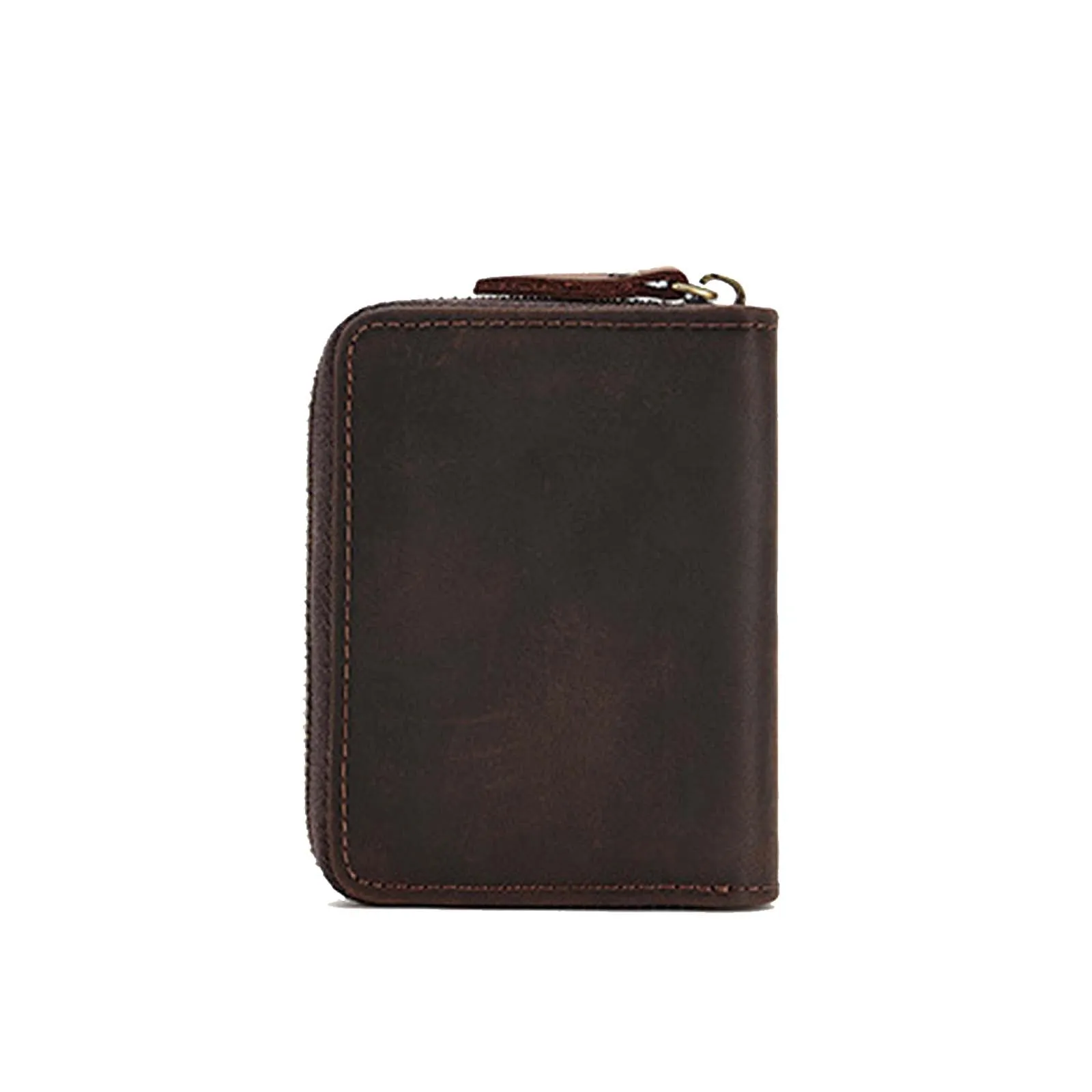 Leather Card Holder Wallet with Zipper