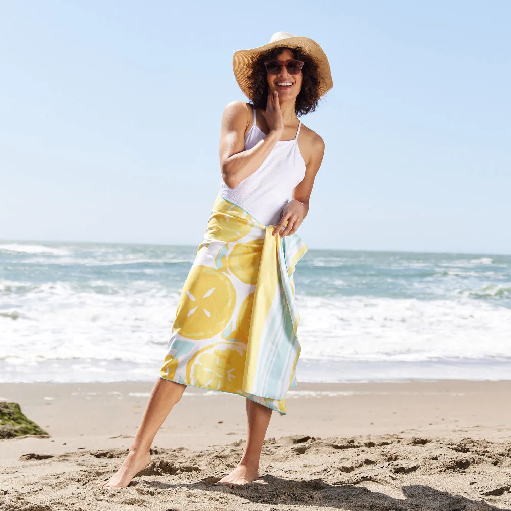 Lemon Slices Reversible Eco Beach Towel