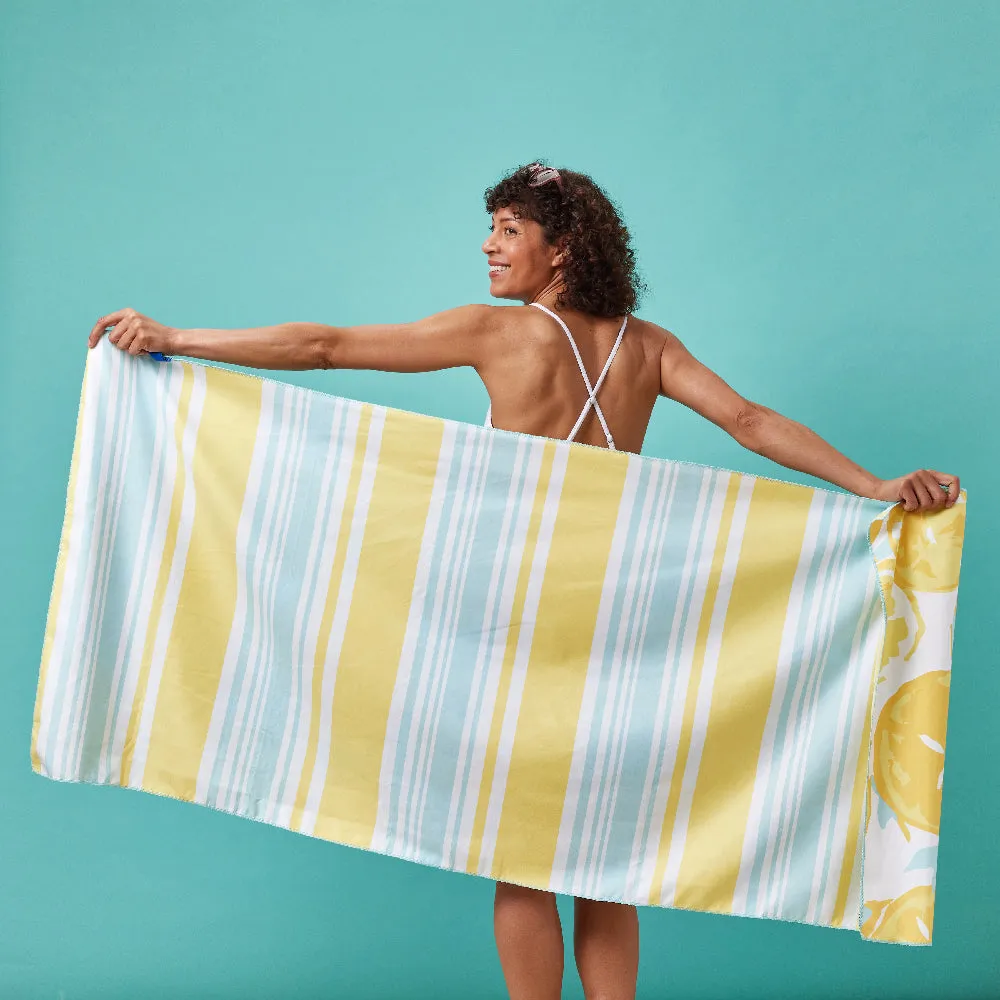 Lemon Slices Reversible Eco Beach Towel