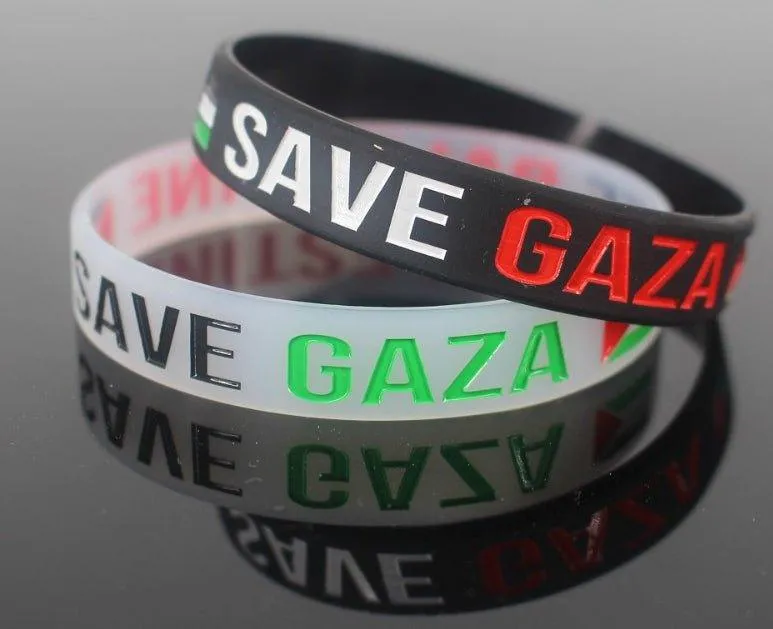 MAC078 Flag Palestine keffiyeh Silicone Bracelet