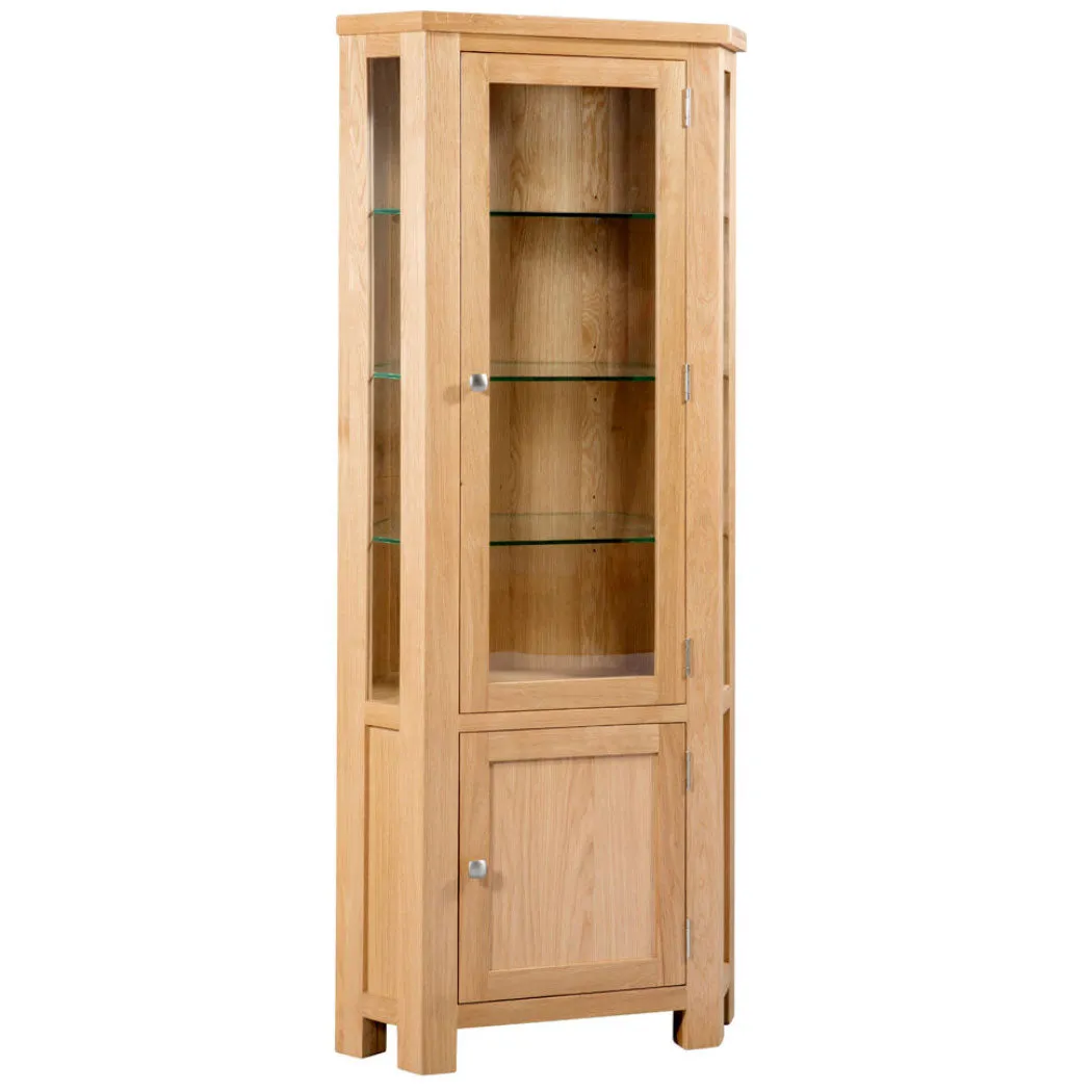 Manor Collection Dorset Oak Glazed Display Cabinet