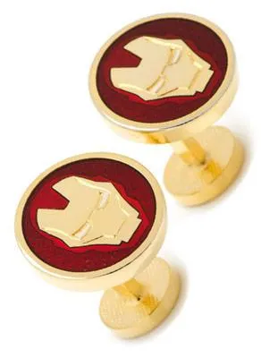 Marvel Comics Iron Man Gold Plated Cufflinks - Polished Enamel