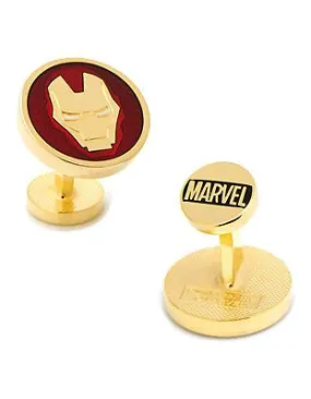 Marvel Comics Iron Man Gold Plated Cufflinks - Polished Enamel