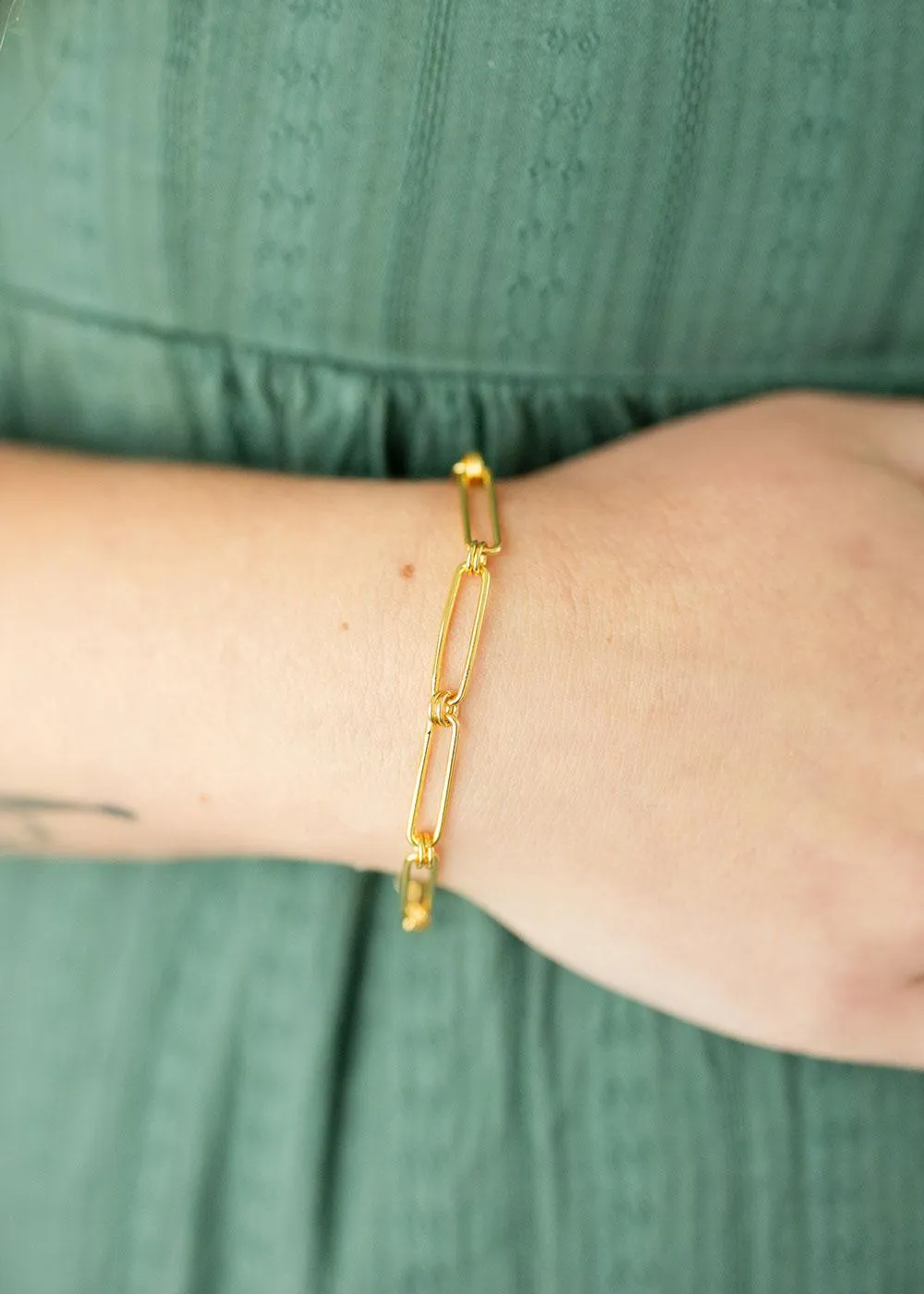 Paperclip Bracelet | Gold