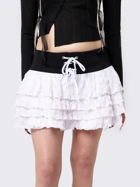 Presley Tutu Lace-Up Mini Skirt