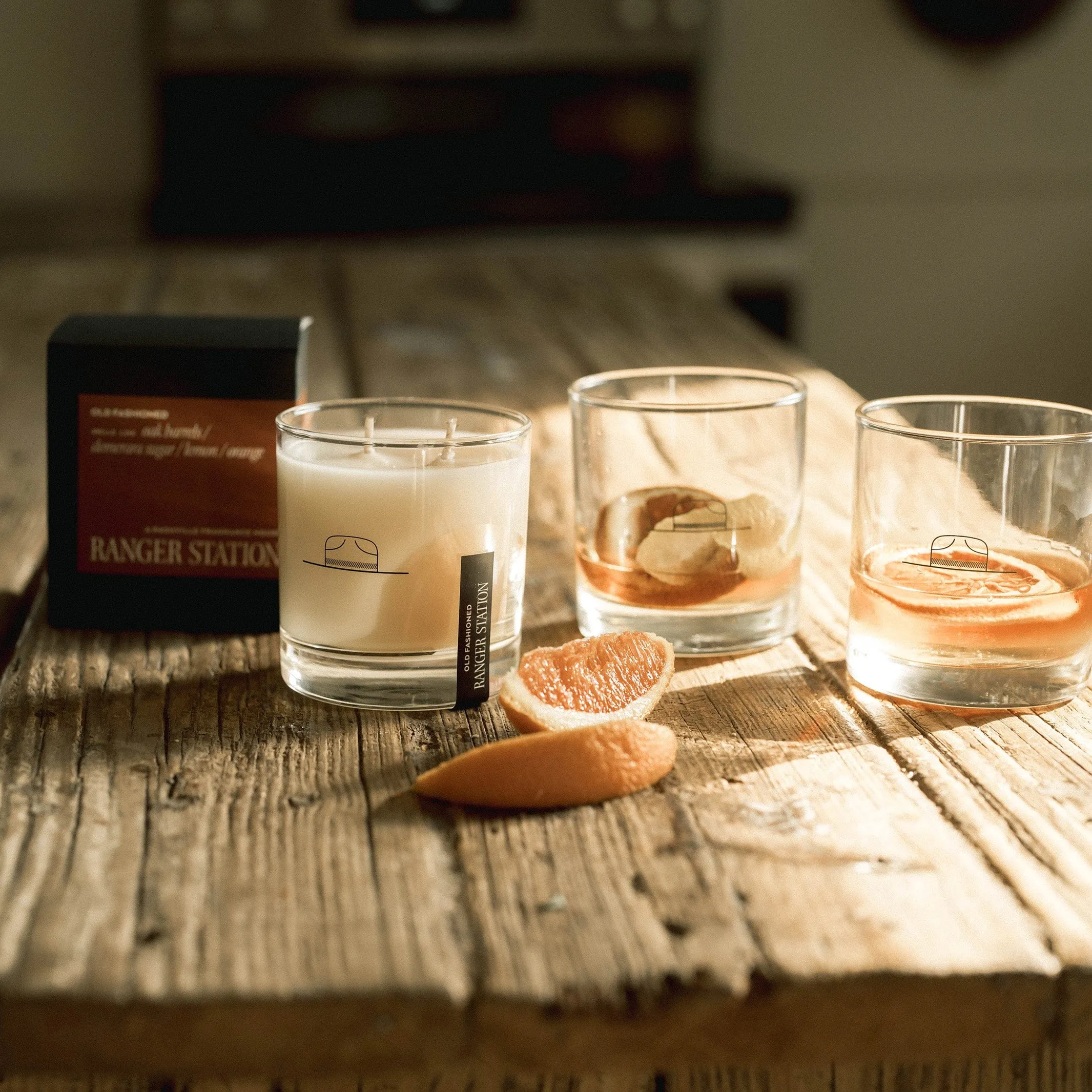 Ranger Station Candle   Whiskey Tumbler