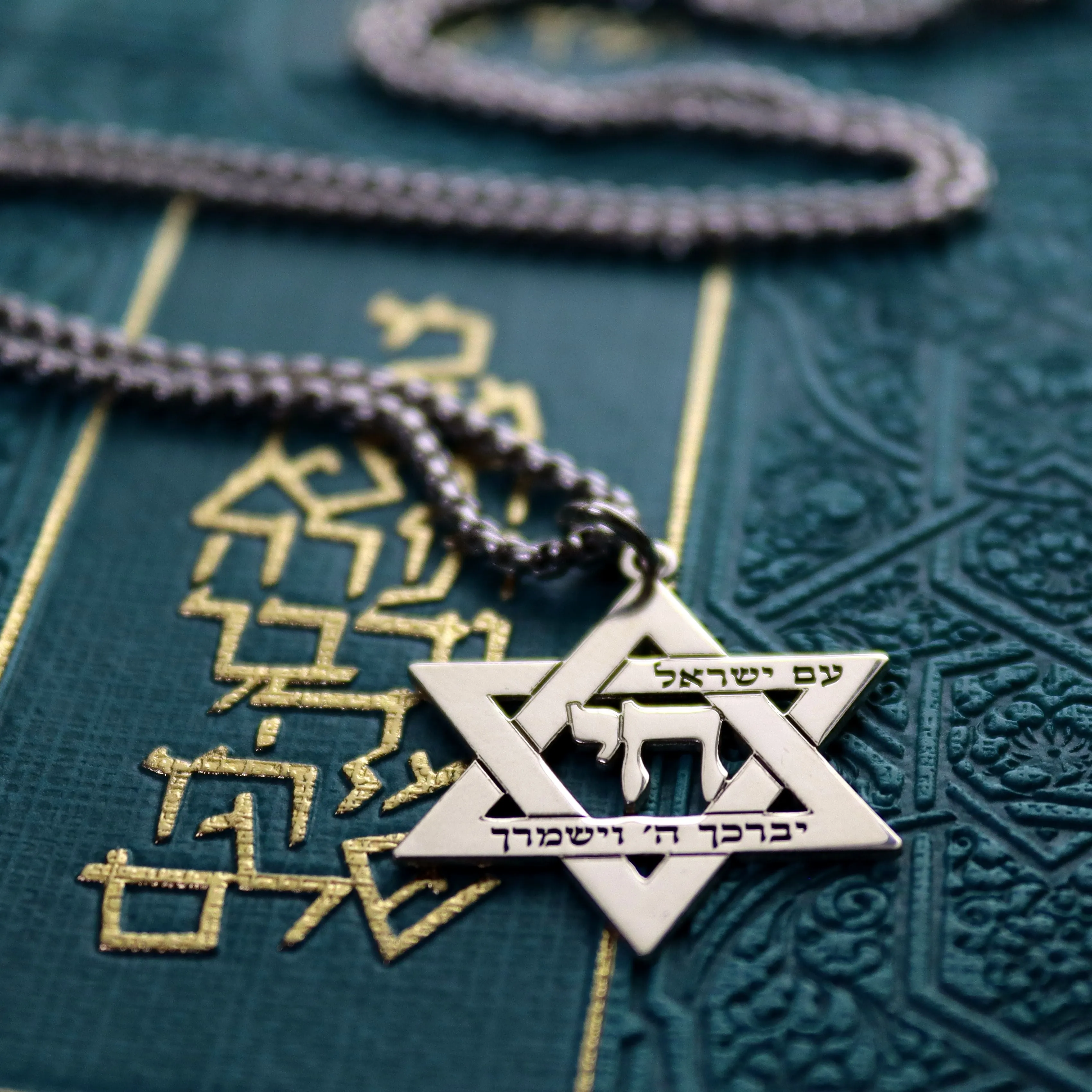 Silver Star of David Pendant - Magen David necklace - Chai Jewelry