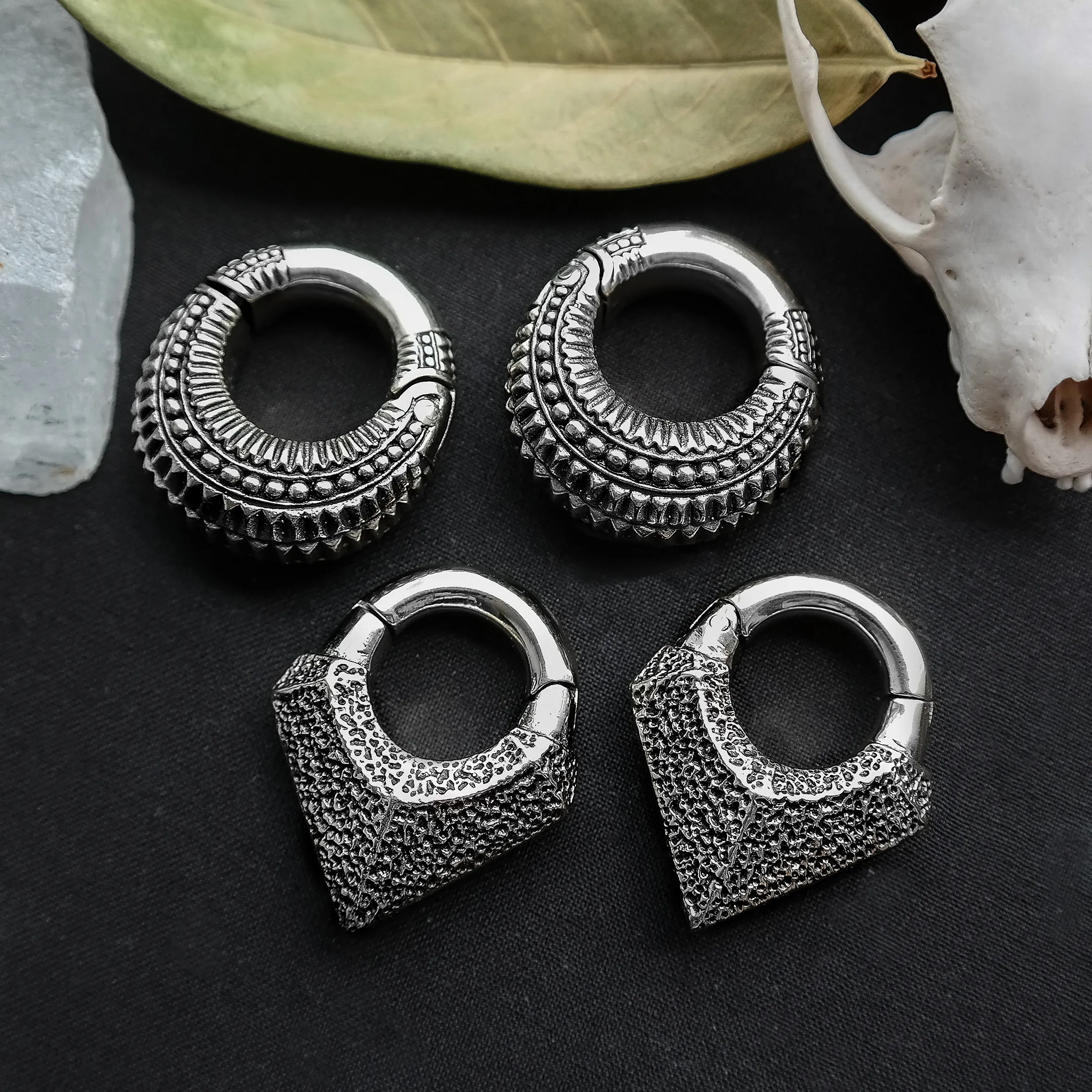 Silver Volcanic Rock Clicker Weights