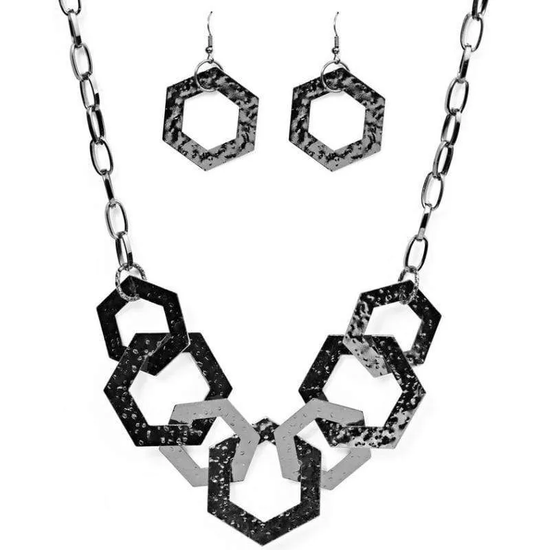 The HEX Factor Gunmetal Black Necklace