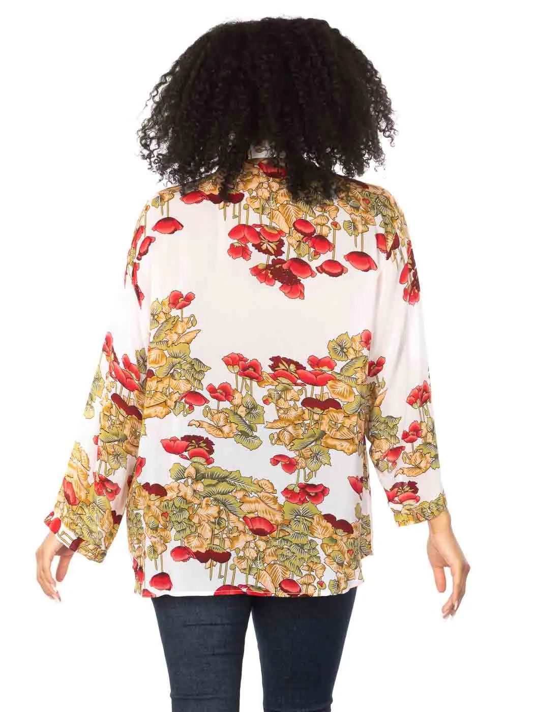 Tianello Plus Sized "Cupro"  "Poppy" Christiana Blouse