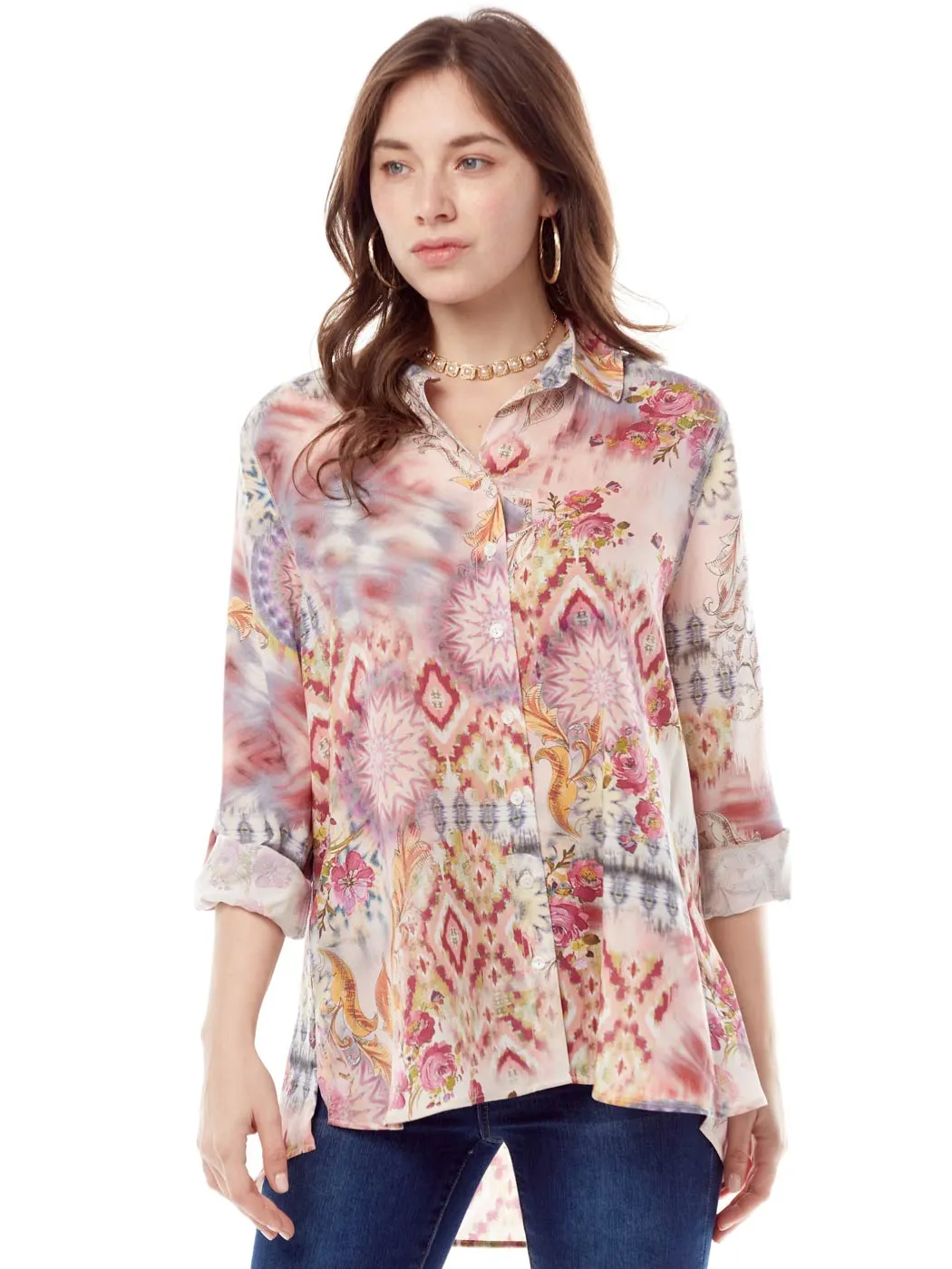 Tianello "Ivy" Light Weight TENCEL™ "Eileen" Print -   Loving Blouse