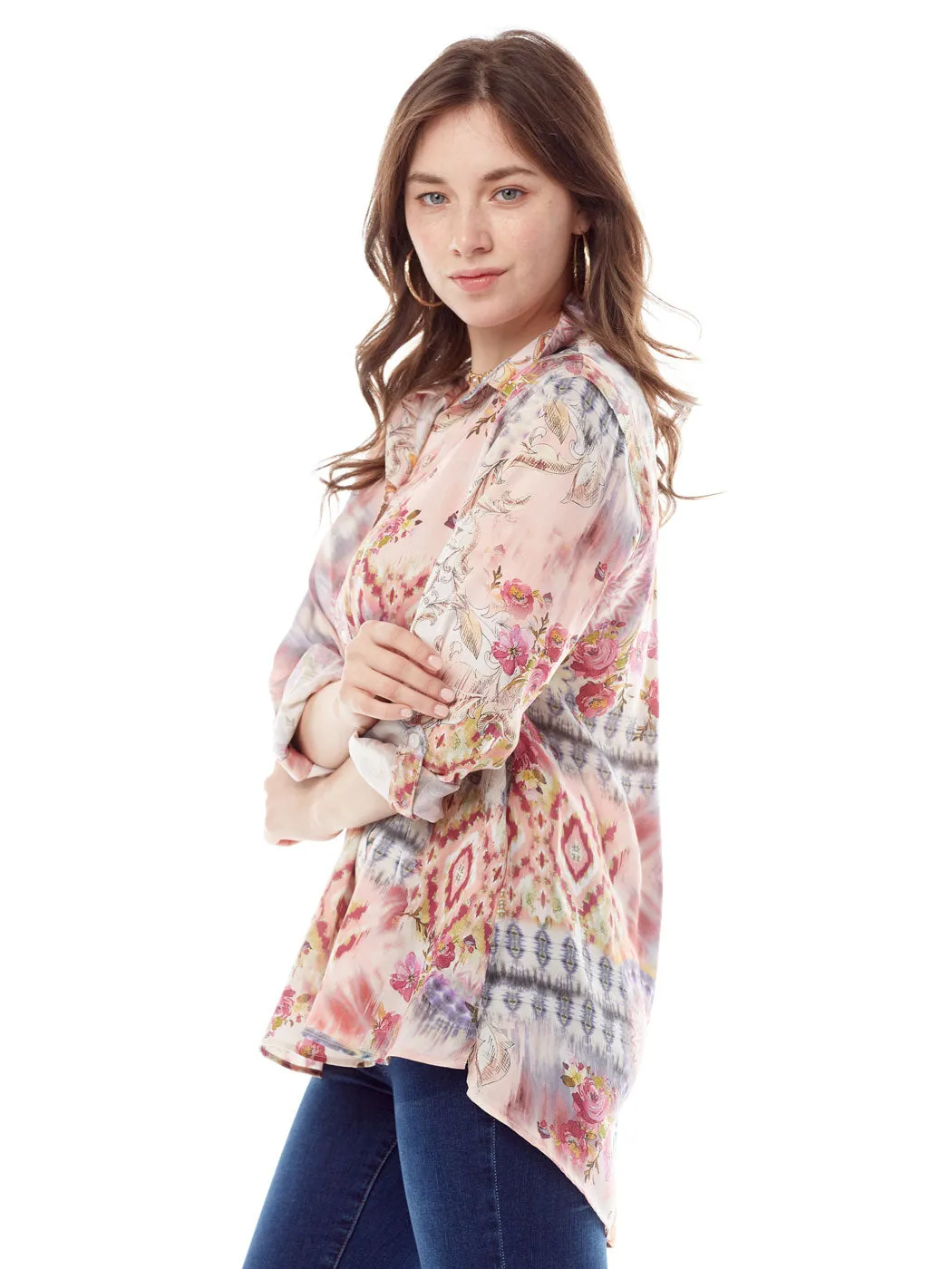 Tianello "Ivy" Light Weight TENCEL™ "Eileen" Print -   Loving Blouse