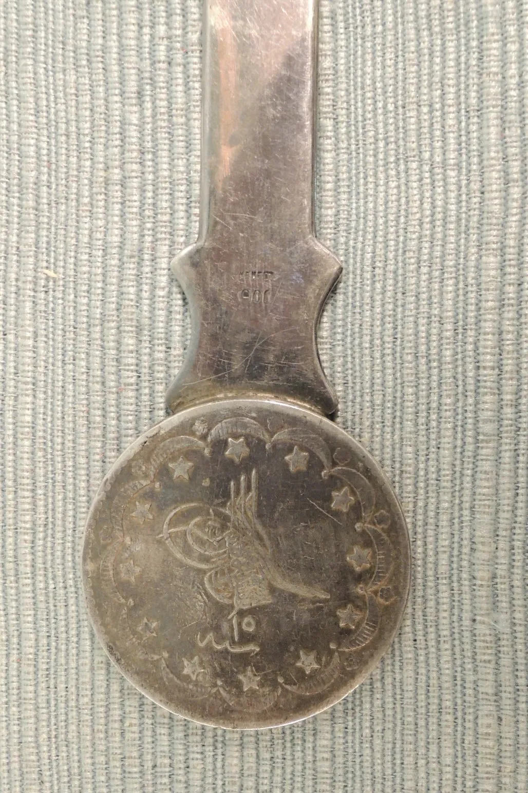 Turkish Ottoman Silver Coin Letter Opener